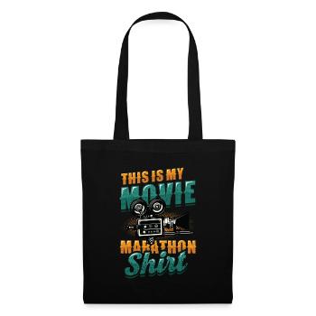 This is my movie marathon shirt - Tote Bag - black - Front