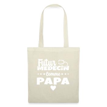 Futur Médecin Comme Papa Humour Docteur - Sac en tissu - nature - Devant