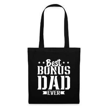 Der beste Papa Bonus der Welt Papa Papa Geschenk Papa - Stoffbeutel - Schwarz - Vorne