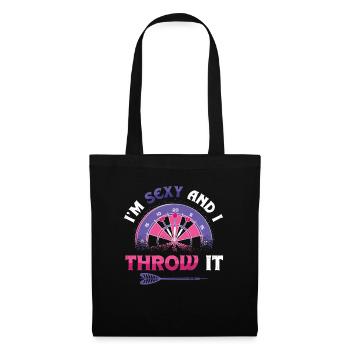 Je suis sexy et je lance une fléchette - Sac en tissu - noir - Devant