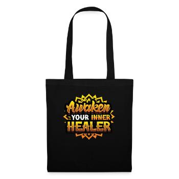 Éveillez votre guérisseur intérieur, Reiki Spirituel - Sac en tissu - noir - Devant