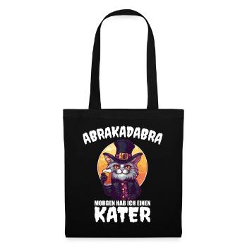 Abrakadabra Morgen Hab Ich Einen Kater Mallorca - Stoffbeutel - Schwarz - Vorne