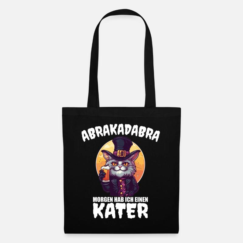 Abrakadabra Morgen Hab Ich Einen Kater Mallorca - Stoffbeutel - Schwarz