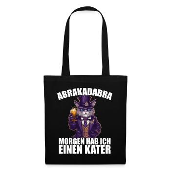 Abrakadabra Morgen Hab Ich Einen Kater Mallorca - Stoffbeutel - Schwarz - Vorne