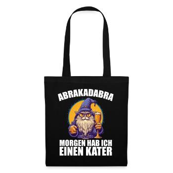 Abrakadabra Morgen Hab Ich Einen Kater Mallorca - Stoffbeutel - Schwarz - Vorne