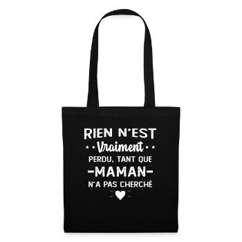 Maman n'a pas cherché Cadeau Humour - Sac en tissu - noir - Devant
