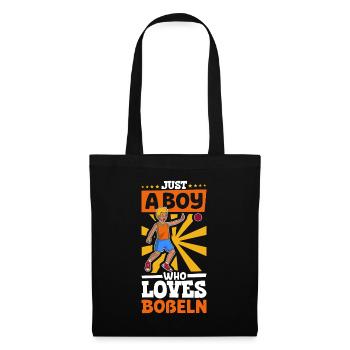 Just a boy who loves Boßeln - Stoffbeutel - Schwarz - Vorne