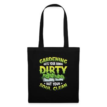 Gardening gets your hands dirty - Tote Bag - black - Front