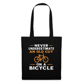 Never Underestimate an Old Man With a Bike - Tote Bag - black - Front