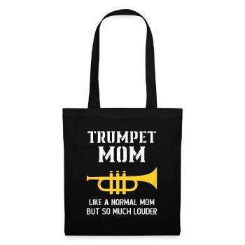 Mama Trompeter Humor Geschenk Frau - Stoffbeutel - Schwarz - Vorne