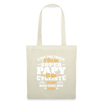 Super Papy Humour Cycliste Vélo Drole Cyclisme - Sac en tissu - nature - Devant