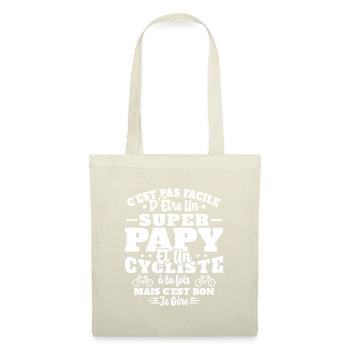 Super Papy Humour Cycliste Vélo Drole Cyclisme - Sac en tissu - nature - Devant