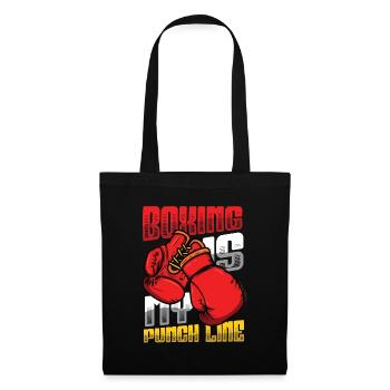 La boxe est ma punchline, les boxeurs, les arts martiaux - Sac en tissu - noir - Devant