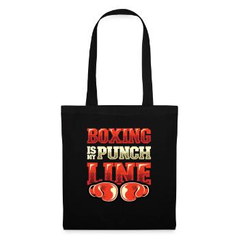La boxe est ma punchline, les boxeurs, les arts martiaux - Sac en tissu - noir - Devant