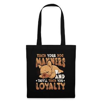 Teach Your Dog Manners, Dog Trainer - Tote Bag - black - Front