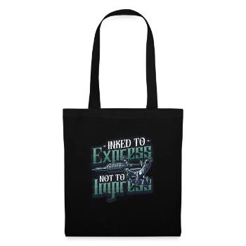 Encré pour exprimer, pas pour impressionner le tatouage - Sac en tissu - noir - Devant