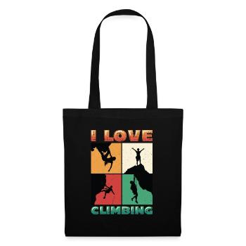 I love rock climbing, rock climbing - Tote Bag - black - Front