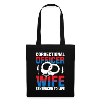 Correction Officer Wife für einen - Stoffbeutel - Schwarz - Vorne