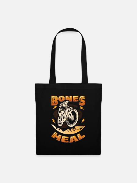 Knochen Heilen, Mtb, Mountainbike, Bmx - Stoffbeutel - Schwarz