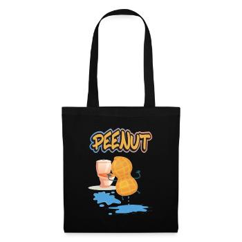 Peenut, funny peeing peanut - Tote Bag - black - Front
