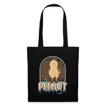 Peenut, funny peeing peanut - Tote Bag - black - Front