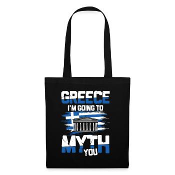 Greece I'm Going To Myth You - Stoffbeutel - Schwarz - Vorne