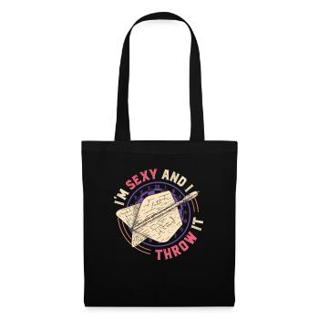 Je suis sexy et je lance une fléchette - Sac en tissu - noir - Devant