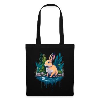 Beautiful illustration of a rabbit - Tote Bag - black - Front