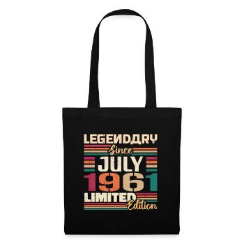 July 1961 Anniversary July 1961 July Year - Tote Bag - black - Front