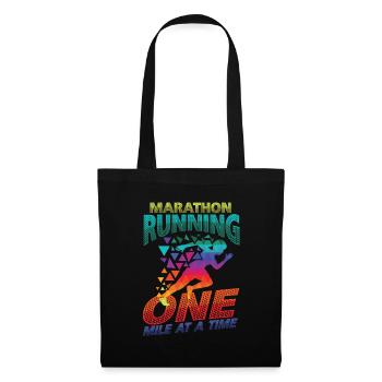 Marathon, un kilomètre à la fois Marathon - Sac en tissu - noir - Devant