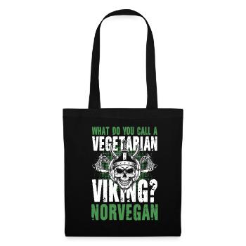 Vegetarian Viking Norvegan - Stoffbeutel - Schwarz - Vorne