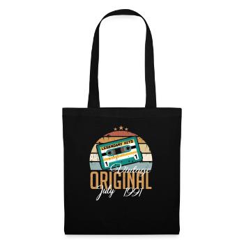 Juillet 1991 Vintage Vintage Anniversaire Juillet 1991 - Sac en tissu - noir - Devant