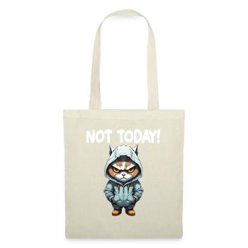 Not Today Katze Schlechte Laune - Stoffbeutel - Natur - Vorne
