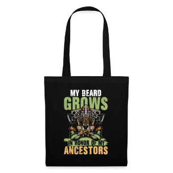 My Beard Grows In Honor Of My Ancestors - Stoffbeutel - Schwarz - Vorne