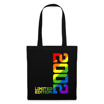 LGBTQ 2002 REGENBOGEN QUEER 23. GEBURTSTAG PRIDE - Stoffbeutel - Schwarz - Vorne