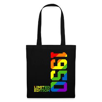 FIERTÉ DU 76E ANNIVERSAIRE QUEER ARC-EN-CIEL DES ANNÉES 1950 - Sac en tissu - noir - Devant