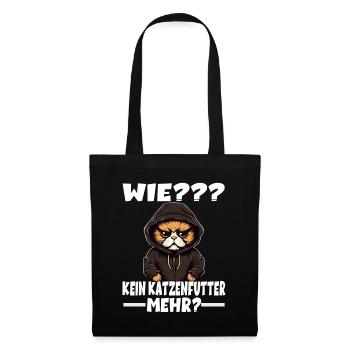 Wie Kein Katzenfutter Mehr Katze - Stoffbeutel - Schwarz - Vorne