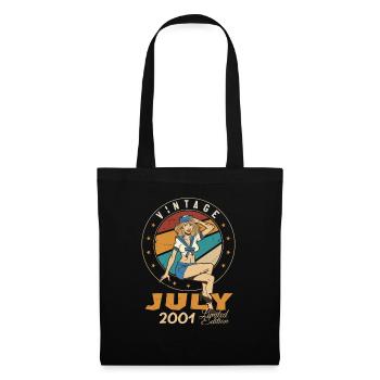 Juillet 2001 Juillet Cadeau d’anniversaire Juillet 2001 - Sac en tissu - noir - Devant