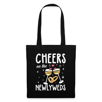 Cheers On The Newlyweds - Stoffbeutel - Schwarz - Vorne