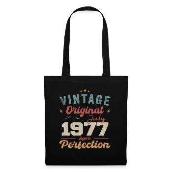 Juillet 1977 Anniversaire Juillet 1977 Original 1977 Juillet - Sac en tissu - noir - Devant
