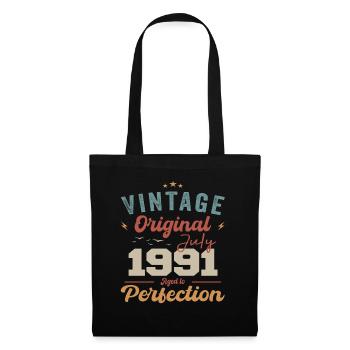 Juillet 1991 Anniversaire Juillet 1991 Original 1991 Juillet - Sac en tissu - noir - Devant