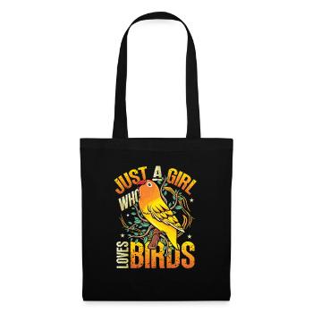 Girls Bird Lover - Just a girl who likes birds - Tote Bag - black - Front