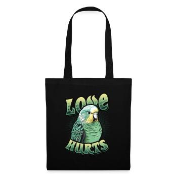 L’amour fait mal à l’oiseau perruche - Sac en tissu - noir - Devant