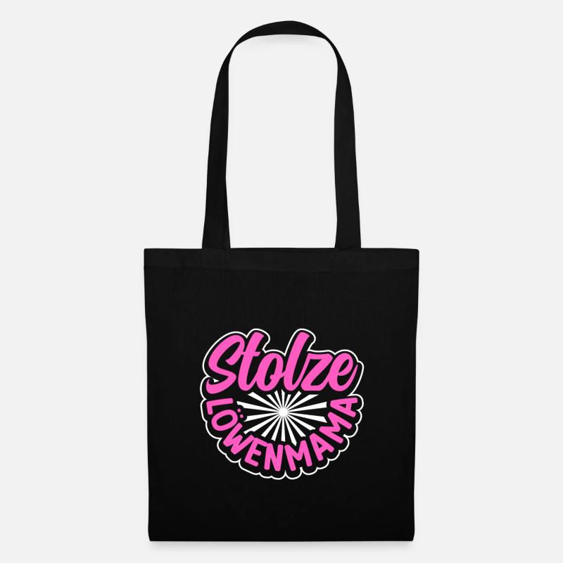 Stolze Löwenmama - Stoffbeutel - Schwarz