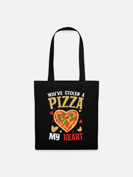 Stolen A Pizza My Heart - Stoffbeutel - Schwarz