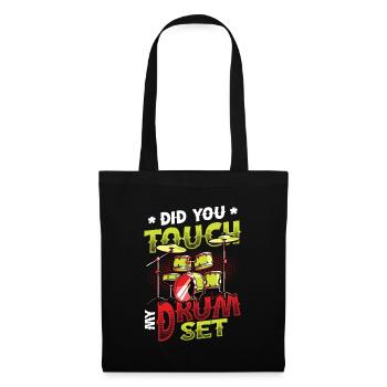 Batteur, as-tu touché mon kit de batterie - Sac en tissu - noir - Devant
