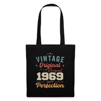 August 1969 Vintage Vintage Birthday Retro - Tote Bag - black - Front