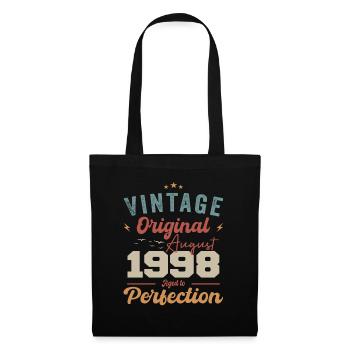 August 1998 Vintage Vintage Birthday Retro - Tote Bag - black - Front