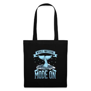 Mode d’observation des baleines activé - Walbeobachtung - Sac en tissu - noir - Devant