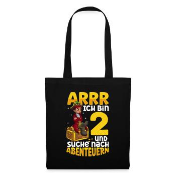 Ich bin 2 - Jungen Pirat - Stoffbeutel - Schwarz - Vorne